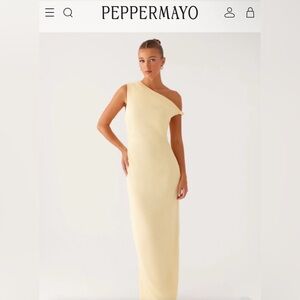 NWT Peppermayo size 2 Mckenna Maxi Dress - Yellow